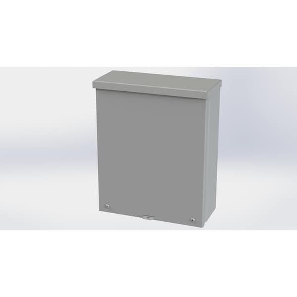 Screws Electrical Enclosures, 12 in H, 4 in D, 10 in W, NEMA 3R, Galvanized Steel